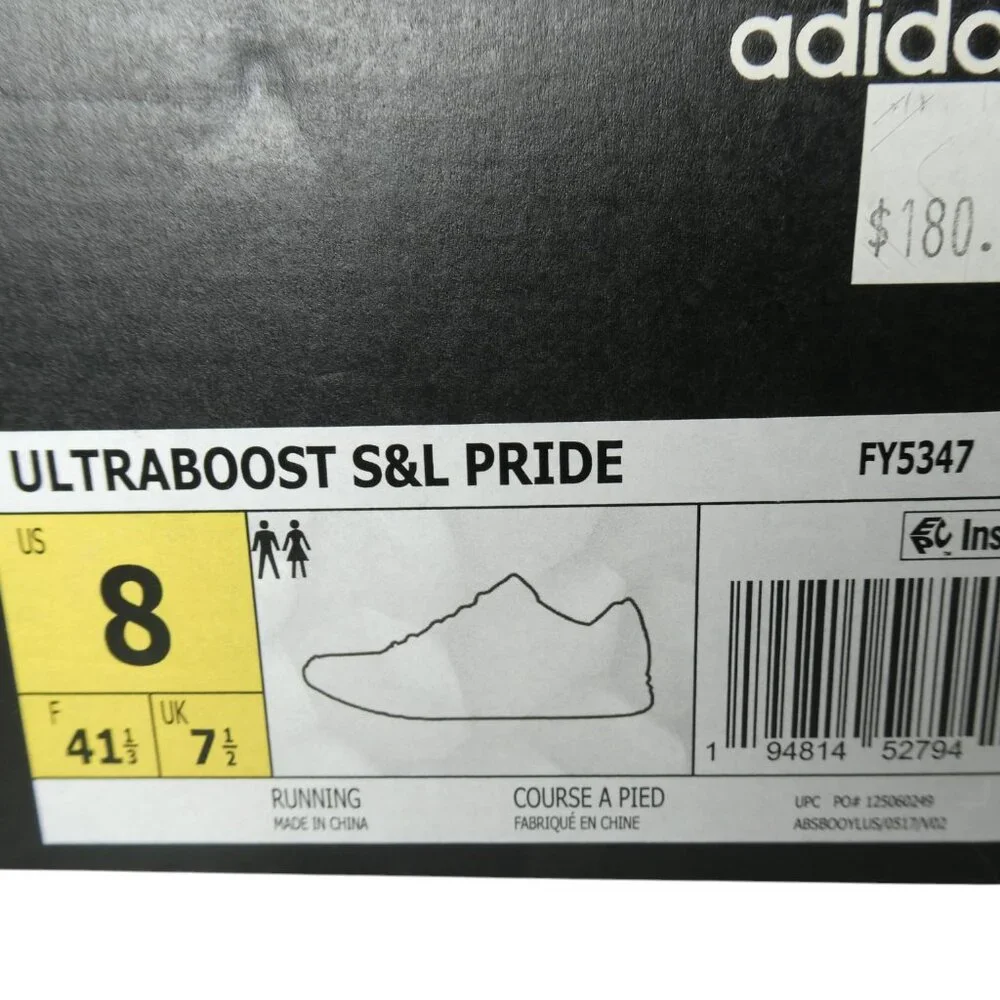 Adidas Ultraboost S&L Pride White FY5347 Men’s 6.5 / Women’s‎ 8 Running Shoes